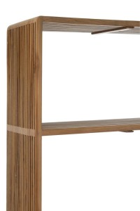 J-Line Bookcase 4 Shelves Recycled Teak Natural