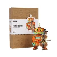 Music Box Wood DIY 3D Puzzle Little Performer, Robotime, AMD53, 12.1×9.1×16.7 cm