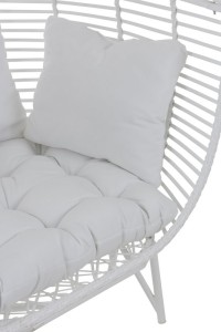 J-Line lounge chair Oval - steel - white