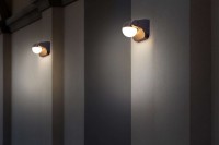 LED wall lamp "pallas", made of metal and plastic in anthracite, with integrated LED