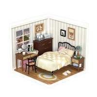 DIY Huisje Super Creator Sweet Dream Bedroom, Robotime, DW009, 16,3x16,3x15,2cm