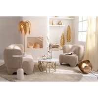 J-Line Zetel 1-Zit Gebreid Tex/Ht Wit