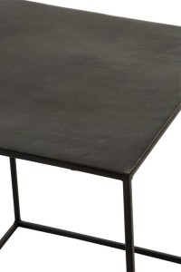 J-Line side table Oxidize - aluminum/iron - black/green - 2 pieces