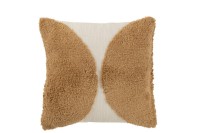 J-Line cushion Semi Circle - cotton - brown