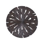 Bonte Brown MDF Wall Panel Wavy Carved Round S