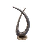 Kayen Gold Alu Loop Shaped Statue Rustic Finish