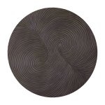 Wiktor Brown MDF Round Wallpanel Swirl Carved S