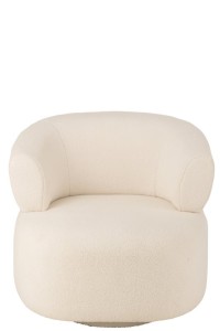 J-Line Lounge Chair Universe Foam/Fabric White