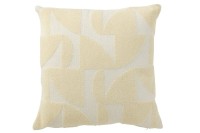 J-Line cushion Geo - textile - white/light yellow