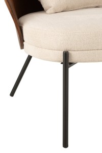 J-Line Lounge chair Plywood/Metal Brown/Beige