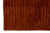 J-Line Plaid corduroy - polyester - rust - 180 x 130 cm