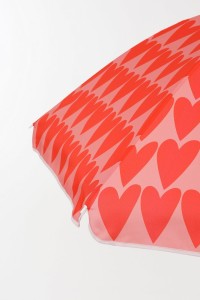 Heart Strandparasol - H180 x Ø160 cm - Roze