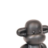 Ornament - Monkey Figurine 'The Legend'- Polyresin - Black - 20,5x13,5x35cm