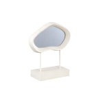 Eilish White Poly Organic Mirror On Mdf Base Low