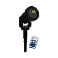 Laser outside spy with projector, skewer made of plastic, colorful, with integrated LED, spotlight for outside