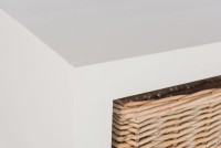 J-Line console + 2 baskets - wood - white