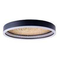 LED Deckenleuchte ARANY, Deckenleuchte aus Metall und Kunststoff in Schwarz,, mit fest verbauten LEDs, dimmbar, 40 cm Durchmesser