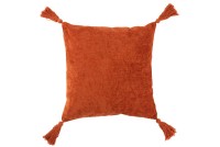 J-Line cushion Brush Square - cotton - orange