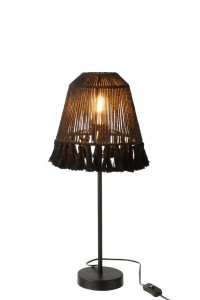 J-Line Mila table lamp - jute - black