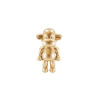 Ornament - Monkey Figurine 'The Legend'- Polyresin - Gold - 20,5x13,5x35cm