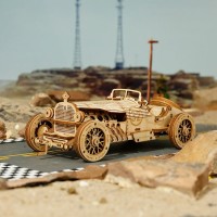 Wooden Puzzle 3D Grand Prix Car, Robotime, MC401, 18.9x8x6 cm