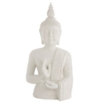 J-Line decoratie Boeddha Zen - polyresin - wit