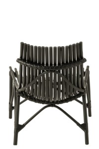 J-Line chair Rattan - jute - black