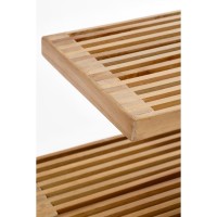 Josha Wandplank Zwevend - Set van 2 - L80 x B21 x H20 cm - Gerecycled Hout - Bruin