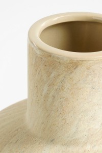 Trentino Vase - L29 x W25 x H39 cm - Ceramic - Beige