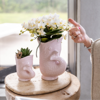 Colibr Orchids | Set witte orchidee nazaré en sappig in visertsen roze - potmate Ø9cm & Ø6cm | -Driverende kamerplant - vers van de teler