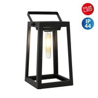 LED decorative lamp, for outside, decoration metal and plastic in black, with integrated LED