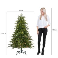 Black Box Trees Smart lighting Nestow Kunstkerstboom - H155 x Ø107 cm - Groen