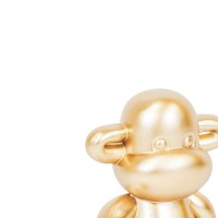 Ornament - Monkey Figurine 'The Legend'- Polyresin - Gold - 20,5x13,5x35cm