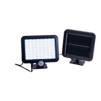 2er-Set LED Solar Außenwandleuchte "PEPE" , für Außen, Wandleuchte - Kunststoff in Schwarz, mit integrierter LED - Wandleuchten außen