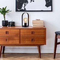 Metal table lamp "Faro" h: 28.5cm black