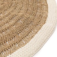 The Seagrass & Cotton Round Carpet - Natural White - 100