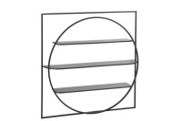 J-Line Wall Rack News Metal Black