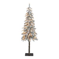 Lodge Kunstkerstboom met Verlichting en Timer- en Dimfunctie - H155 x  Ø48 cm - Groen