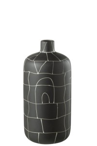 J-Line vase Bottle Japan - ceramic - black - small