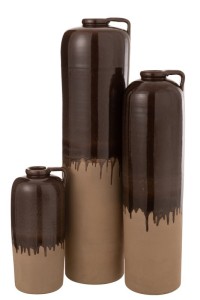 J-Line vase Handle - ceramic - beige/brown - large - 88.00 cm high