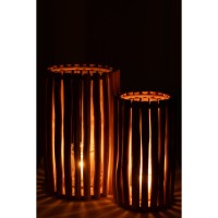 J-Line Set Van 2 Lantaarn Teck Naturel