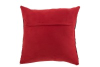 J-Line cushion Woman - leather - black/red/beige