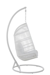 J-Line Hammock Chair Oval Steel White