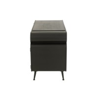 J-Line Bureau Wood And Metal Desk Dennenhout Zwart/Lichtbeige