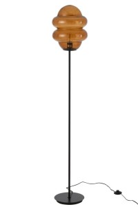 J-Line Floor Lamp Honey Spoon Glass Brown