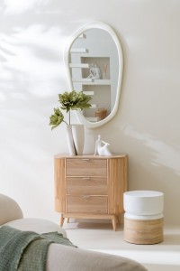 J -line mirror moderna - glass - Ø 80 cm