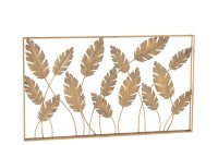 J-Line Wall Decor Leaves Metal Gold