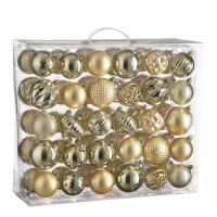 Kerstballen Set - 60 Stuks - Ø7 cm - Onbreekbaar - Champagne