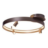 LED Deckenleuchte "TRISTAN", moderne Deckenlampe aus Metall und Kunststoff in Stahl-blank, die LEDs sind fest verbaut. Mit ca. 58 cm Ødie ideale Beleuchtung für Wohnzimmer, Esszimmer oder Küche.