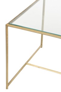 J-Line Set of 2 Tables Porte Metal/Glass Gold